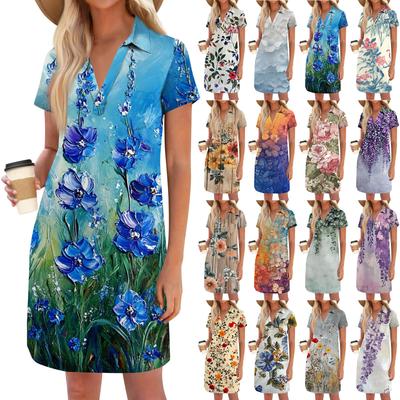 Женская мода повседневная свободная футболка с коротким рукавом и V-образным вырезом с маленьким карманом