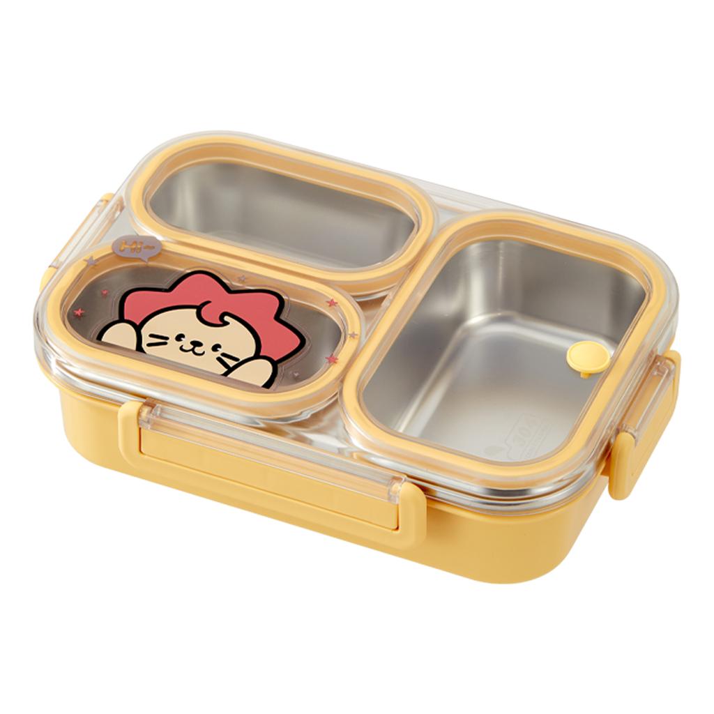 WORTHBUY 1000Ml 304 Stainless Steel Divided Bento Lunch Box ,Portable Large Capacity Leak-proof Food Container For Students