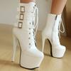 Sexy Platform Ankle Boots for Women Luxury Black Gold Silver Short Boot High Heel Party Dance Shoes Lady Big Size 45 2025 Winter