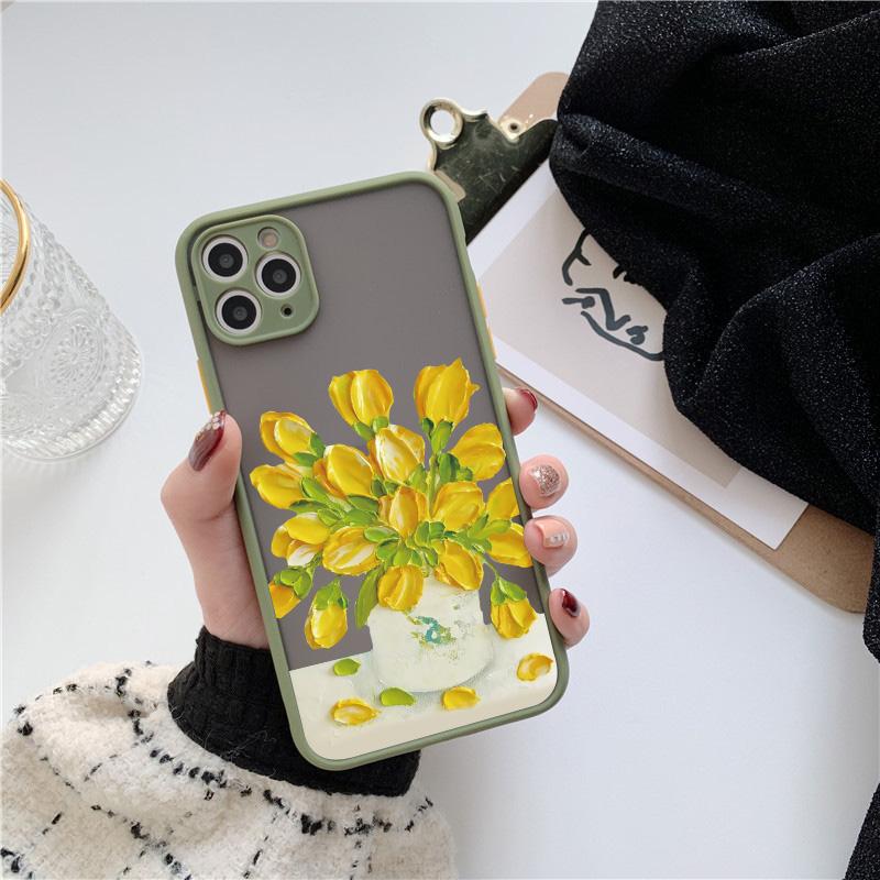 Ретро Масляная Живопись Цветок Чехол Для Телефона Для iPhone 11 12 Pro Max 16 15 Pro Max 13 12 Mini X XR XS SE2 8 7 Plus 14 Plus Чехлы