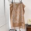 2024 Retro Ethnic Style Embroidered Imitation Cashmere Scarf - Warm & Versatile Fashion for Autumn/Winter