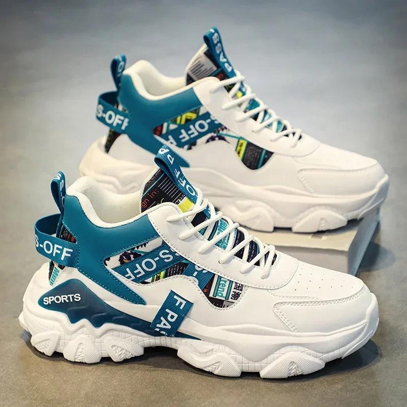 Мода 2024 года, мужские удобные кроссовки, дышащие кроссовки для бега для мужчин, сетчатая теннисная спортивная обувь, кроссовки для ходьбы на платформе, обувь для ходьбы