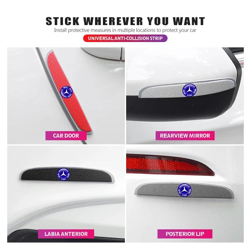 FA024pcs Car Anti Collision Strips Body Door Protector Stickers For Mercedes Benz W211 W124 W176 W177 C180 C200 C260 C300 GLC CLE
