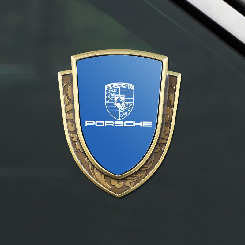 Металлические 3D Наклейки-Эмблемы на Бок Кузова Автомобиля Для Porsche Cayenne Panamera Macan 911 718 Taycan Cayman Аксессуары для Внешнего Вида Авто