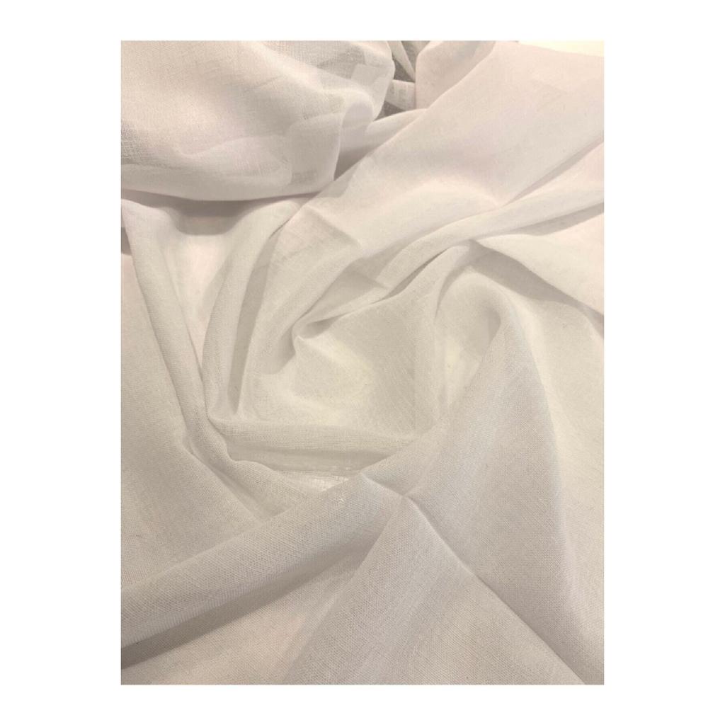 Тюль из натурального льна, молочно-белый, 1/3, частый, плиссированный, тяжелый, Grammaja, морщинистый, оригинальный лицензионный продукт