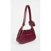 Женский бордовый кошелек-багет из искусственной кожи с застежкой на руку и сумка через плечо