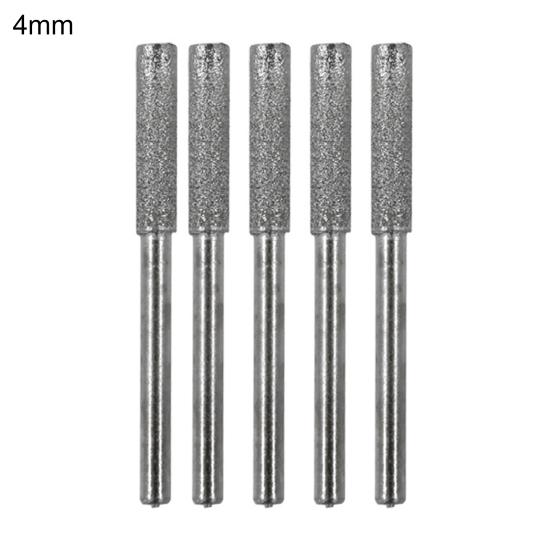 3/5/6Pcs Chain Saw Sharpening Tools Wide Application High Strength Cylindrical Sturdy Electric Chain Saw Sharpener Polishing Stone Files for Jade