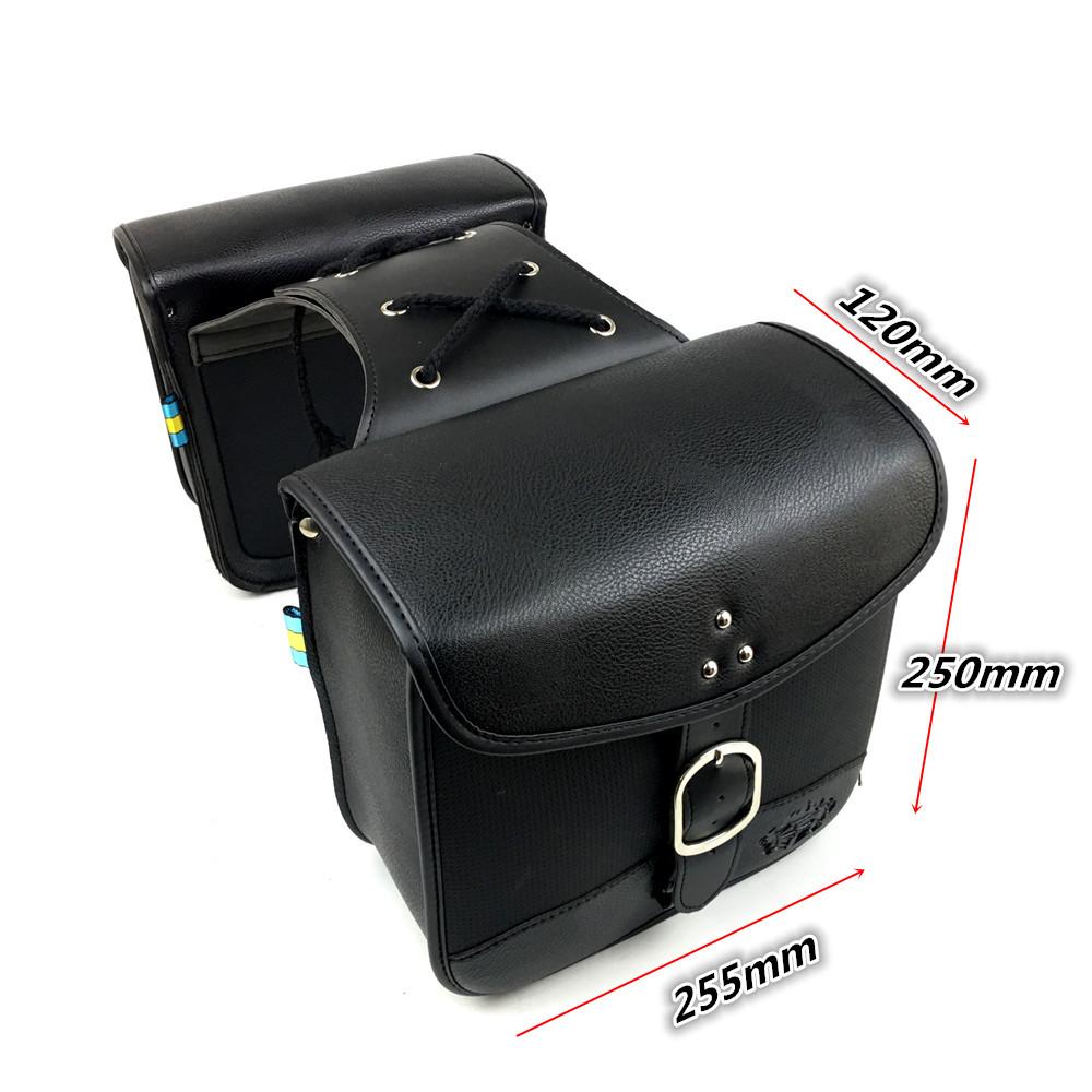 2 шт. универсальная мотоциклетная седельная сумка из искусственной кожи, седельная сумка для инструментов, сумка для хранения багажа для