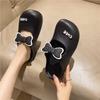 Fashion Shoes With Bow Women's Slippers and Ladies Sandals Cute Wholesale New Style Fashion On Offer Top Designs Collection Korea Slides