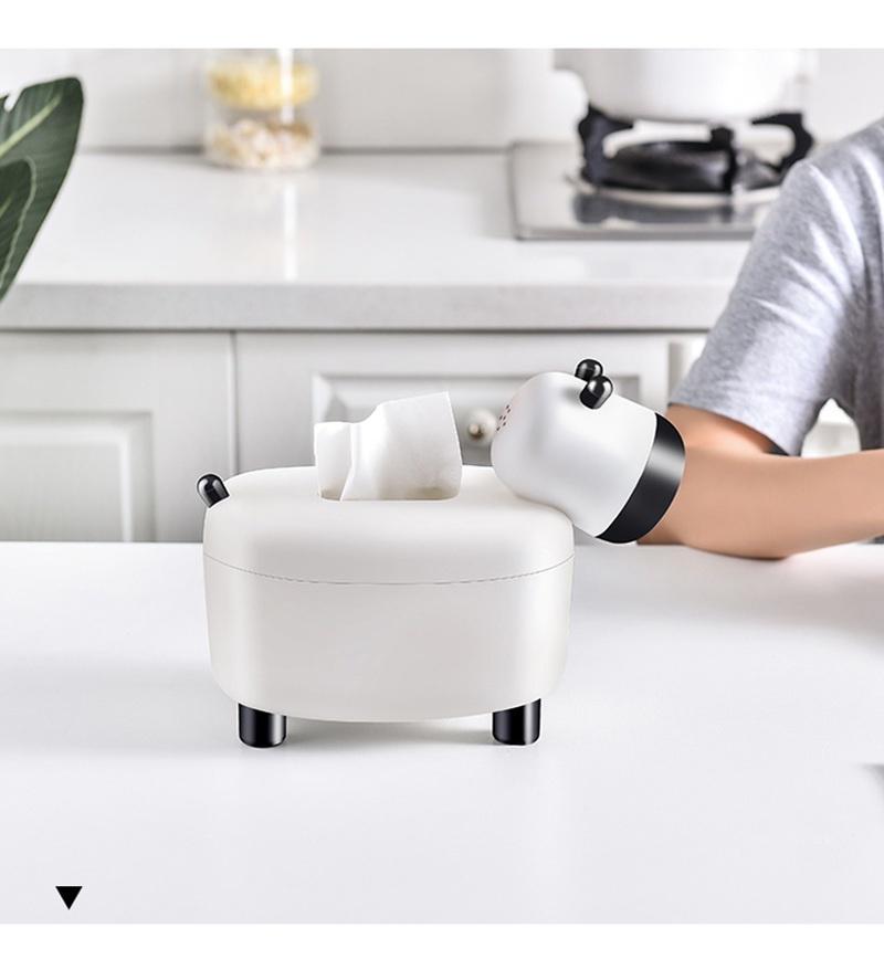 Телескопическая коробка для салфеток с держателем для зубочисток, коробка для салфеток с мультяшными животными, пластиковая прямоугольная ручка для бумаги