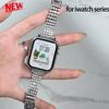 Бриллиантовый тонкий ремешок для Iwatch Ultra 3/2 49мм 44 45 38 31 40 46мм Блестящий женский ремешок для Apple Watch Series 11 10 9 8 7 6 5 4 se3
