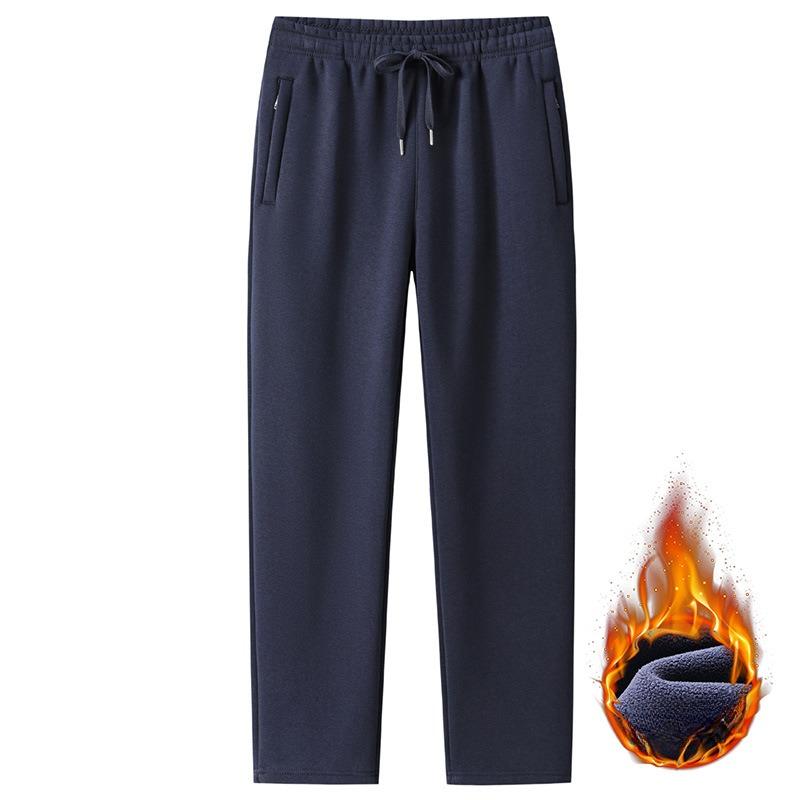 Pants Men's Winter Plus Velvet Thick Loose Large Size Sports Pants Men's Solid Color Men's Pants Trousers Men's Casual Pants