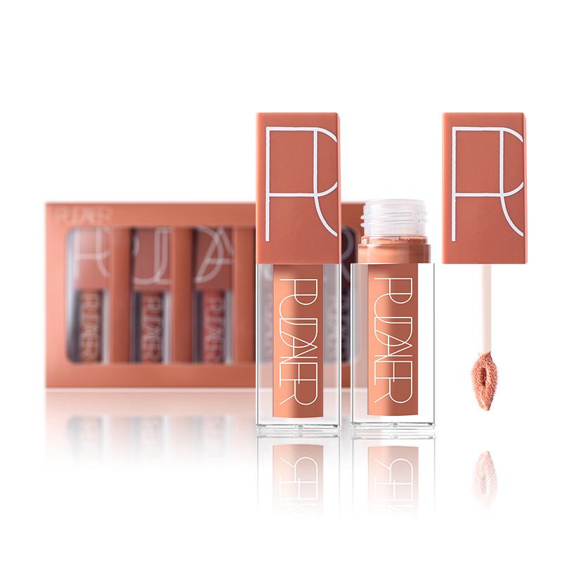 Pudaier Lip Gloss Matte Matte Velvet Liquid Lipstick с антипригарным покрытием, глазурь для губ, пятицветный набор