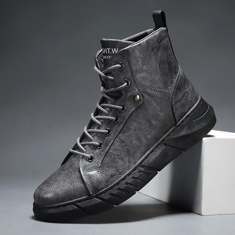 Зимние мужские мотоциклетные ботинки на шнуровке, платье, повседневные удобные ботинки «челси», Zapatos, мужская обувь, ботильоны-броги, черные ботинки на платформе