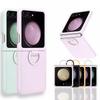 Роскошный чехол-накладка из твердого материала с силиконовым кольцом-подставкой конфетного цвета для Samsung Z Flip 7 FE 6 5, градиентный матовый противоударный чехол-кожа