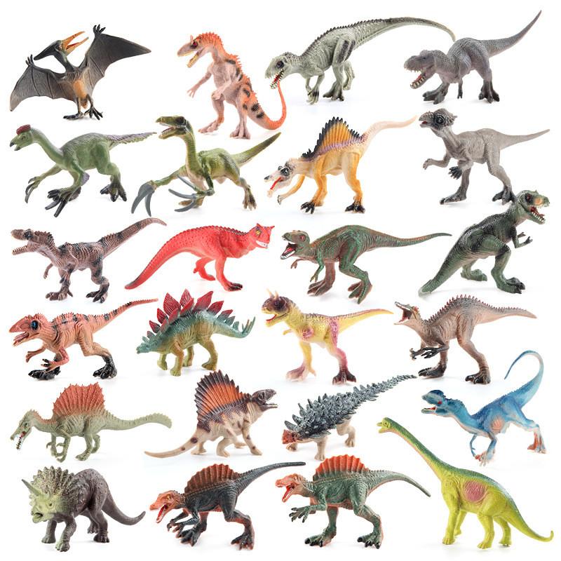 Miniature Realistic Dinosaur Figurines Set Featuring Various Models Crafted From Durable Pvc Material