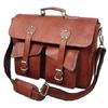 Vintage Leather Messenger Briefcase Bag For Men and Women