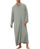 Men's Islamic Ramadan Jubba Kaftan Dishdash Arab Robe Thobe T Shirt Dress Tunic