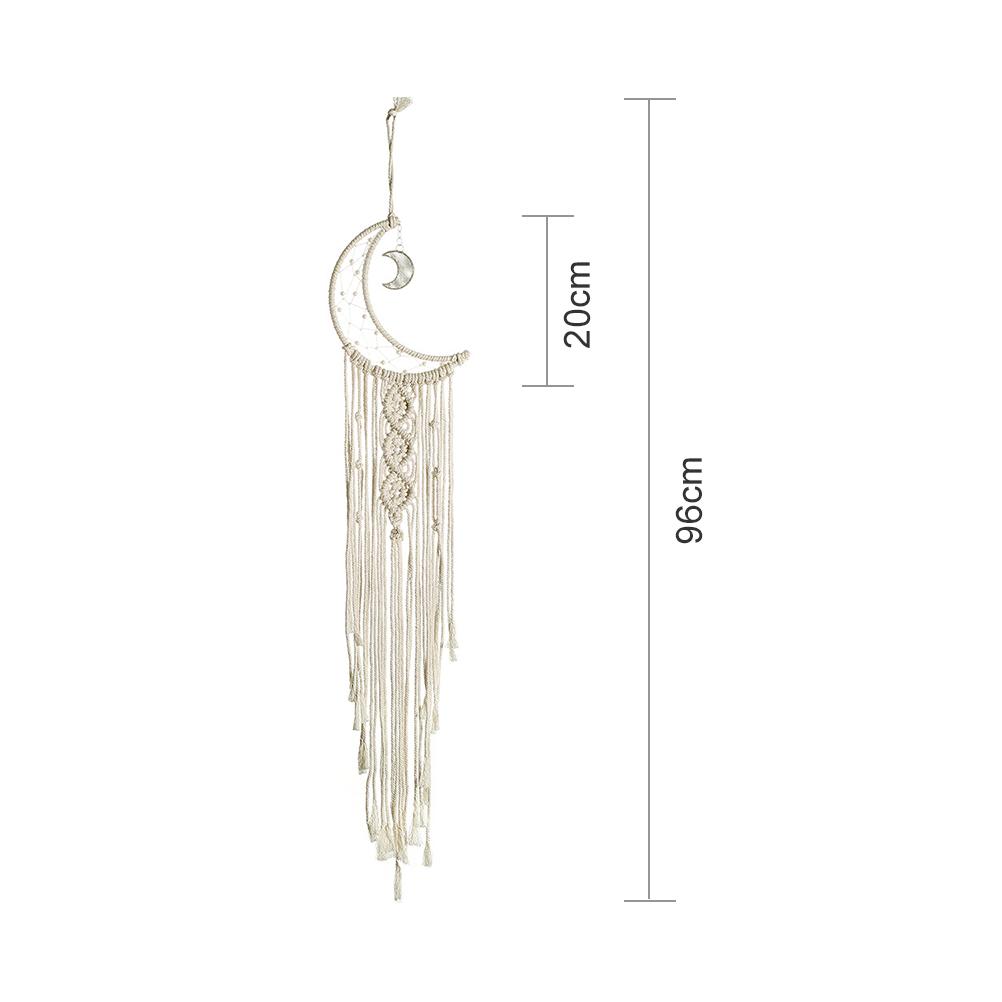 Moon Shaped Dream Catcher Cotton Rope Woven Ornaments Woven Wall Art
