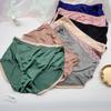 Women Briefs Breathable Solid Color Underpants Sexy Elastic Ice Silk Low Waist Comfy Soft Underwear High Quality 4 Colors