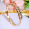 CMM Retro Ladies Colored CZ Zircon Bracelets Bangles Golden Women's Fashion Ethnic Style All-Match Jewelry Hand Accessories