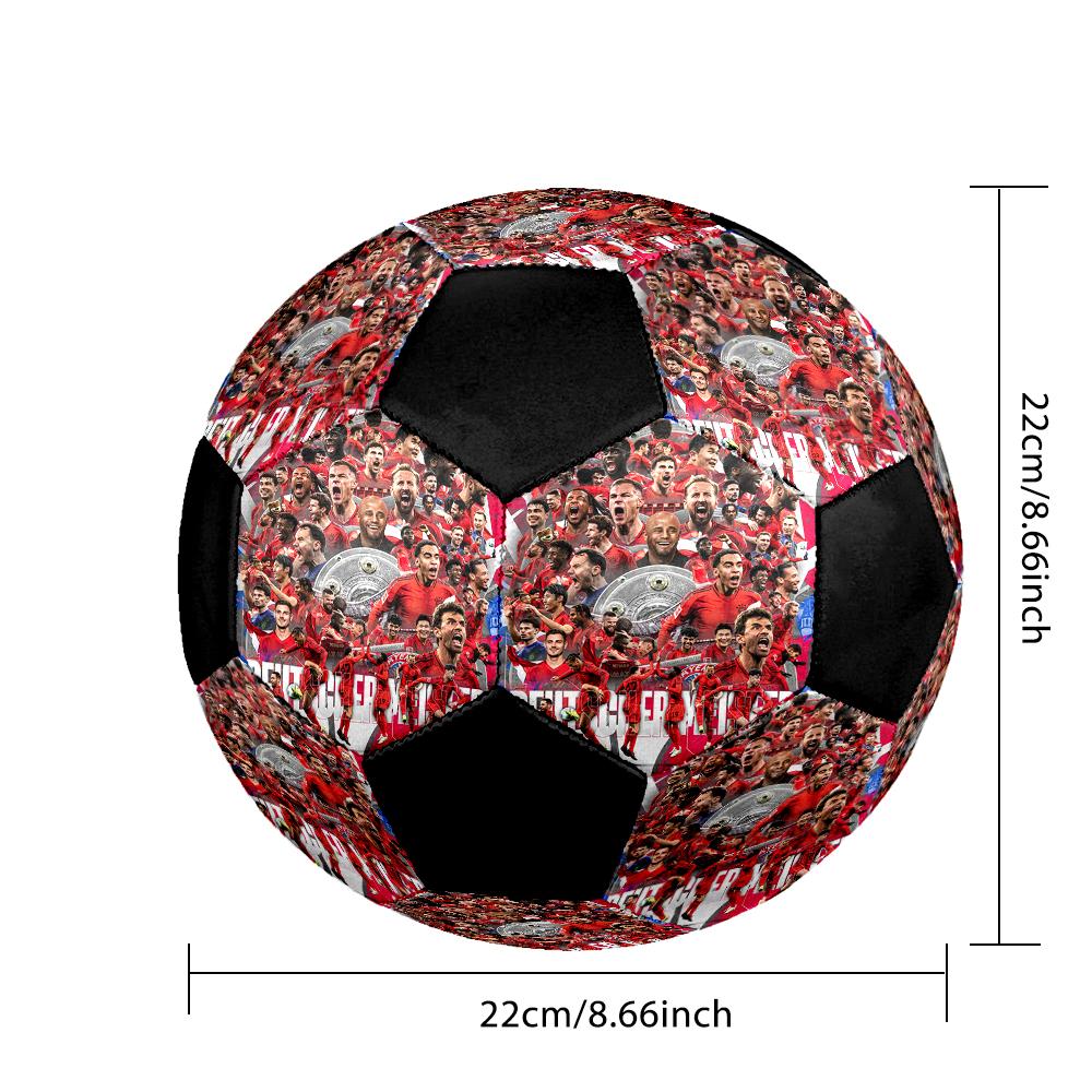 Bayer 04 Leverkusen Indoor Soccer Ball Colorful Machine Stitched PVC Size 5 Team Training Competition Ready Durable High-Bounce Cool Sports Gift