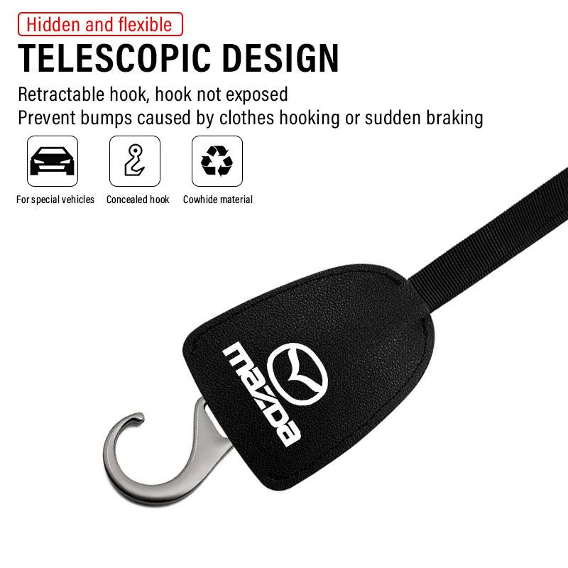1/2 шт. Кожаные крючки на спинку сиденья автомобиля, портативная вешалка для сумок для Mazda 3 6 CX5 2 CX3 CX9 MX5 RX8 Axela Demio MS CX5 2 Axela Demio Atenza MS GJI BK MP