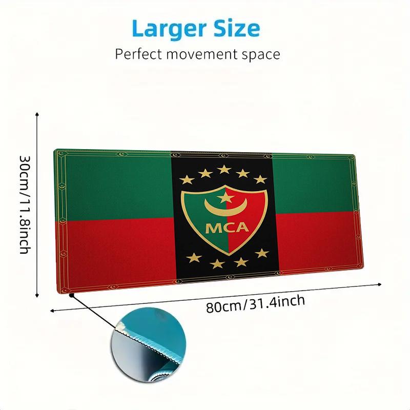 MCA MOULOUDIA LOGO Color Mouse Pad Large Gaming Table Cushion Non-slip Laptop Tablet Big Mousepad XXL Mat Mini PC Playmat With Lock edge