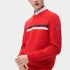 Fila Modern Heritage Striped Print Crew Neck Pullover Sweatshirt Men Sweatshirt Red F11M311209FRD