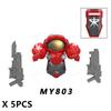 MY801-805 NEW Games Mini Action Figures Bricks Assembly Building Blocks Accessory Toys for Children Gifts