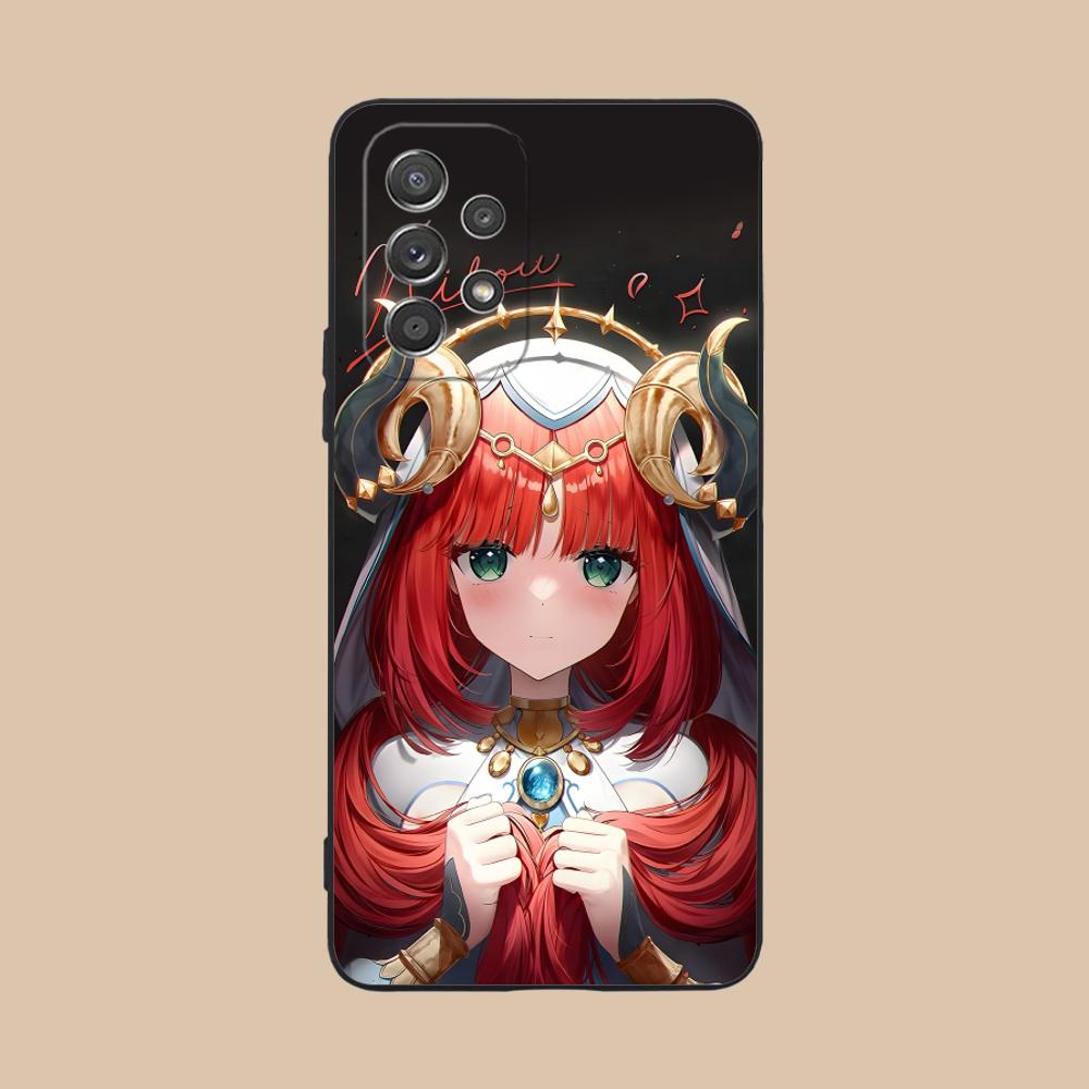 Игровой чехол GI Nilou Матовый ТПУ для мобильного телефона Samsung Galaxy M55 54 42 35 34 33 32 23 22 15 14 13 12 F55 5G Цветная крышка
