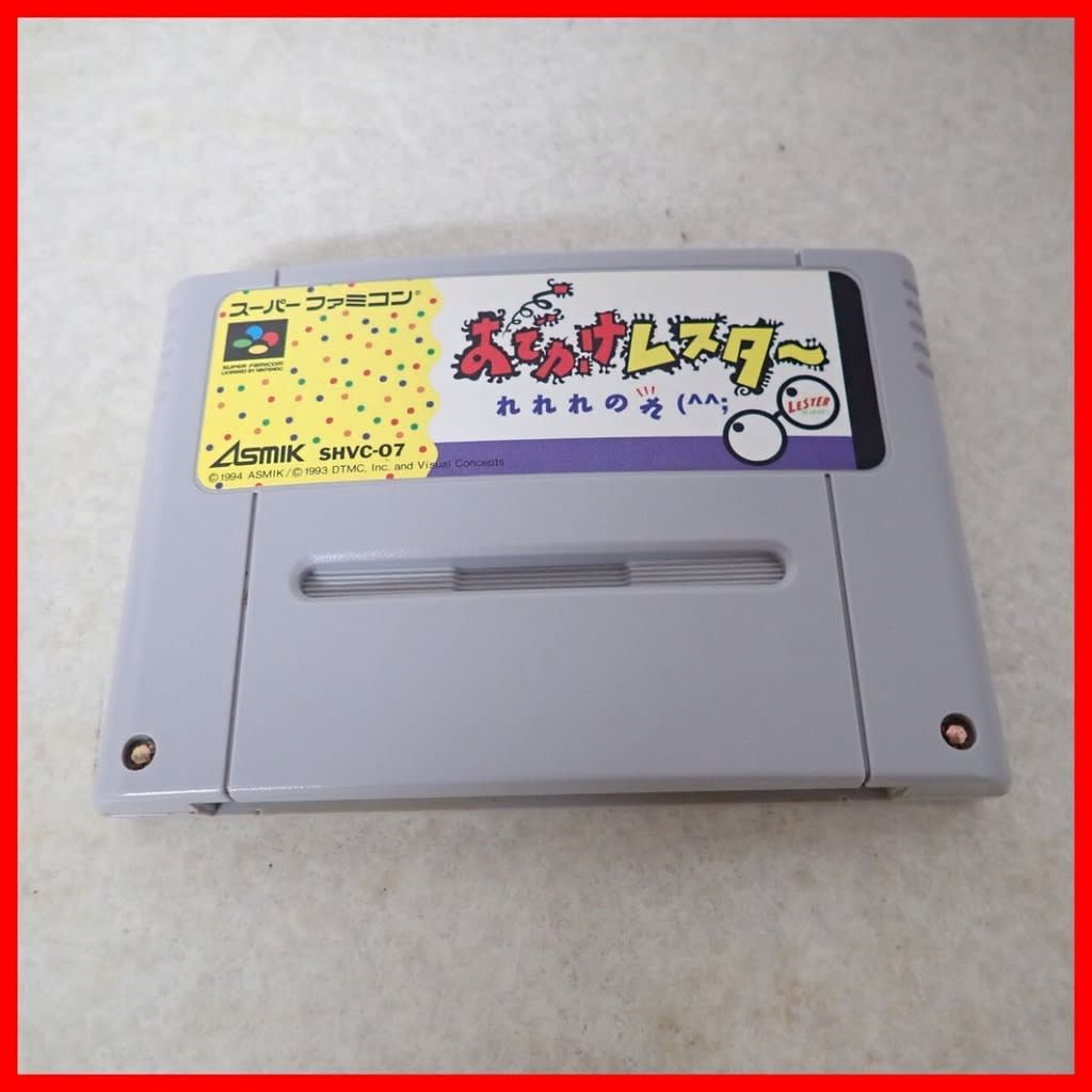 Used Odekake Lester - Lelele no Le (^^; SFC SNES Super Famicom SHVC-07 tested working Nintendo Action Asmik NTSC-J Super Nintendo Cartridge