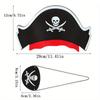 20pcs Pirate Eye Patches Captain Hat Set Skull Print Halloween Cosplay Adult Dress Up Felt One Eye Decoration Theme Party Props