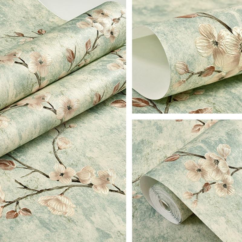 1м/рулон самоклеящиеся нетканые обои тонкого давления пасторальные обои для спальни европейская гостиная 3D фон