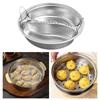 Stackable Divided Food Steamer Tray Round Steaming Plate Stainless Steel Steaming Basket  Vegetable