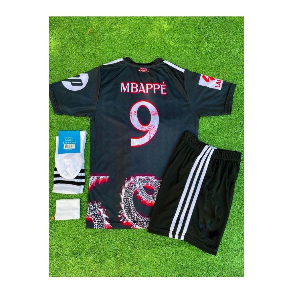 Новый сезон 2024/25, комплект из 3 детских трикотажных изделий со змеиным узором Kylian Mbappe