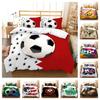 Чехол на кровать, комплект постельного белья с 3D футбольным принтом, детский комплект постельного белья, пододеяльники, полиэстеровая наволочка, удобная