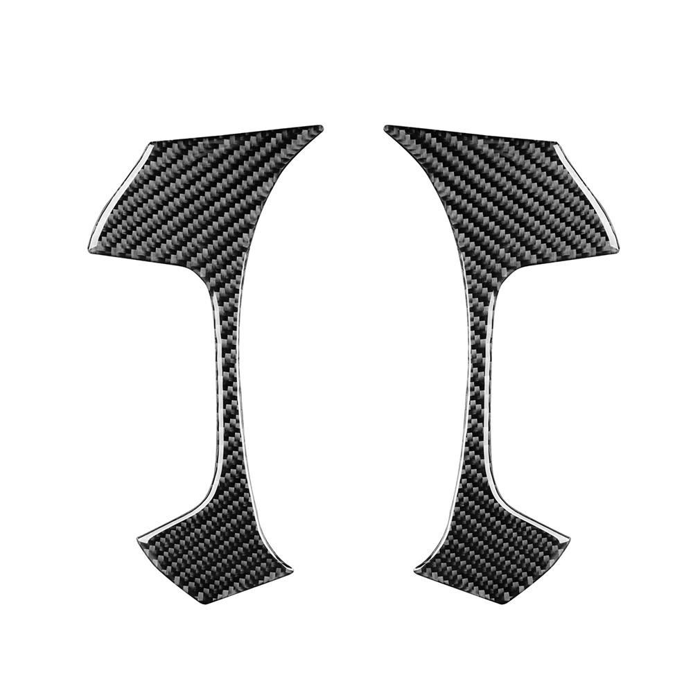 2× Carbon Fiber Steering Wheel Cover Trim For Chevy Silverado GMC Sierra 2007-13