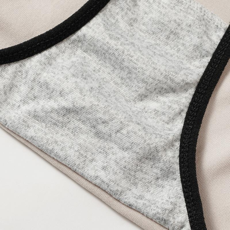 Женские классические черно-белые серые трусы средней талии простые бесшовные красивые женские трусы M-XL