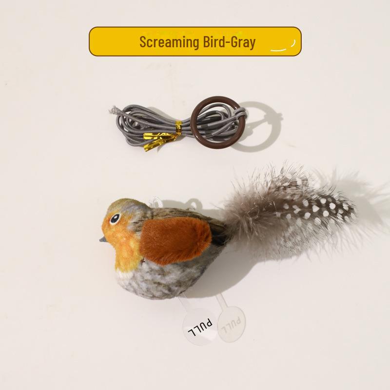 Игрушка для кошек с кошачьей мятой и звуками птиц: Интерактивная палочка от скуки.