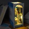 DIY Book Nook 3D Wooden Puzzle Miniature Doll House Kit With Warm Light Creative Bookshelf DIY Booknook Toy Xmas Gift Home Decor