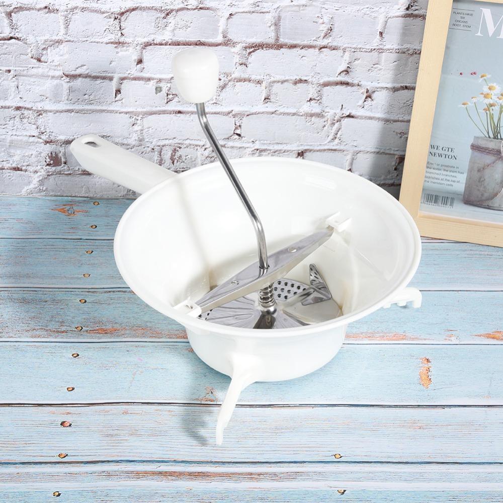 3 Grinding Discs Manual Food Grinder Stainless Steel Plastic Vegetable Blender Tomato Sauce Making