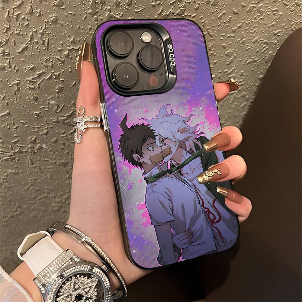 Чехол для телефона Нагито Хаджиме Комахина для iPhone 15,16,12,14,13,17,11,E,Pro,Max,Plus,Air,Mini Черный ТПУ Чехол