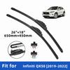 Wiper Blades for Infiniti QX50 2019-2022 Front Double Rubber Strip Wiper Blade Windshield Brushes Windscreen Window Accessories