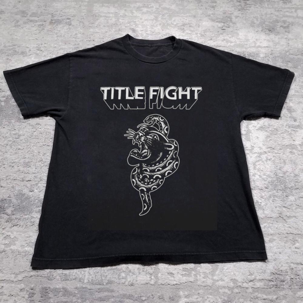 Футболка с коротким рукавом унисекс Title Fight, черная, все размеры S-5XL, AD612