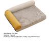 Orthopedic Dog Bed Fluffy Cat Bed with Neck Bolsters Non-Slip Bottom Thermal Plush Pet Couch Bed with Removable Washable Cover for Cats And Dogs