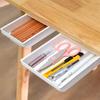 Скрытый ящик для хранения Самоклеящийся контейнер для хранения в ящике стола Настольный держатель Коробки Простой органайзер для мелочей, косметики, канцелярских принадлежностей