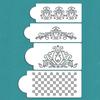 Трафареты для кексов «Принцесса кружево» Гибкие трафареты для поделок Набор из 4 предметов