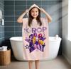 1pc K-POP Group Kids Hooded Beach Towel Cartoon Star Print Quick Dry Microfiber Bath Towel for Swimming Pool Bath