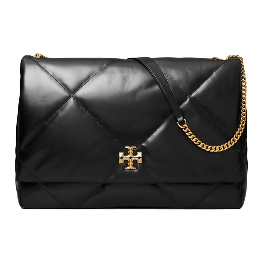 Tory Burch Kira Quilted Napa Leather Shoulder Bag Large Unisex shoulder bag Black 167166-001